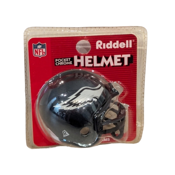 Riddell Pocket Chrome Helmet Philadelphia Eagles NFL Football - Picture 1 of 2